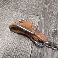 Thick Leather & Single Chain Curb Strap *vgc, mnr dirt, stiff & stains
