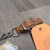 Thick Leather & Single Chain Curb Strap *vgc, mnr dirt, stiff & stains
