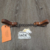 Thick Leather & Single Chain Curb Strap *vgc, mnr dirt, stiff & stains
