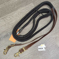 Pr Biothane & Wide/Thick Braided Nylon Barrel Reins, snaps *vgc/gc, snags, loose threads, frays, mnr stains?dirt & rubs
