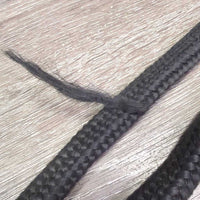 Pr Biothane & Wide/Thick Braided Nylon Barrel Reins, snaps *vgc/gc, snags, loose threads, frays, mnr stains?dirt & rubs
