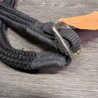 Pr Biothane & Wide/Thick Braided Nylon Barrel Reins, snaps *vgc/gc, snags, loose threads, frays, mnr stains?dirt & rubs
