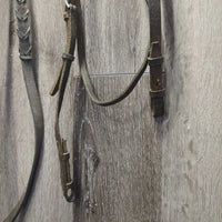 Rsd Bridle, Braided Reins *fair, NO Noseband, v.dry, v.stiff, twisted, broken keeper, dirty, creases, tight keepers
