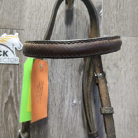 Rsd Bridle, Braided Reins *fair, NO Noseband, v.dry, v.stiff, twisted, broken keeper, dirty, creases, tight keepers
