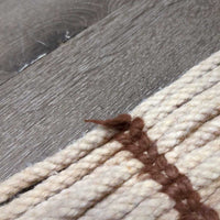 15 Cotton String Cinch, 2x D Rings *gc/fair, v.hairy, dirt, rusty, pulled string end
