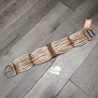 15 Cotton String Cinch, 2x D Rings *gc/fair, v.hairy, dirt, rusty, pulled string end
