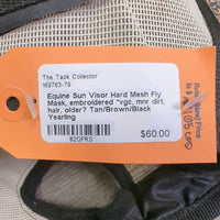 Hard Mesh Fly Mask, embroidered *vgc, mnr dirt, hair, older?

