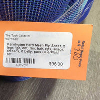 Hard Mesh Fly Sheet, 2 legs *gc, dirt, film, hair, rips, snags, threads, 0 belly, pulls

