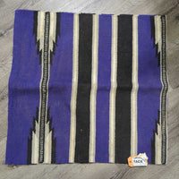 Woven Western Saddle Pad - Blanket *gc, dirty, stains, rubs, snags, hair
