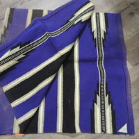 Woven Western Saddle Pad - Blanket *gc, dirty, stains, rubs, snags, hair
