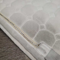 Quilt Jumper Pad, bling piping *vgc, clean, stains, hair, rubs, dingy, mnr snags, dirt, pills, rubs
