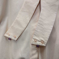 LS Show Shirt, 2x Button Collars *vgc, older, seam puckers, snags
