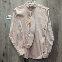 LS Hvy Show Shirt, 2x Button Collars *gc, older, faded, rubs, cuffs: puckers, rubs, creases & stains
