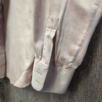 LS Hvy Show Shirt, 2x Button Collars *gc, older, faded, rubs, cuffs: puckers, rubs, creases & stains

