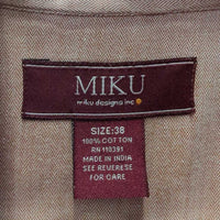 LS Hvy Show Shirt, 2x Button Collars *gc, older, faded, rubs, cuffs: puckers, rubs, creases & stains
