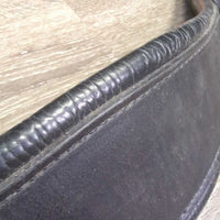 Padded Leather Short - Dressage Girth, 2x els *gc, clean, creases, hairy seam, dents, rubs, older, mismatched?repaired els
