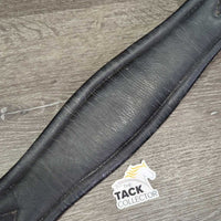 Padded Leather Short - Dressage Girth, 2x els *gc, clean, creases, hairy seam, dents, rubs, older, mismatched?repaired els
