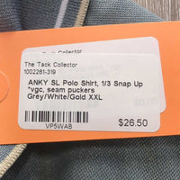 SL Polo Shirt, 1/3 Snap Up *vgc, seam puckers
