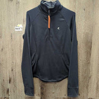 LS Fleece Shirt, 1/2 Zip Up *gc, v.hairy, seam puckers
