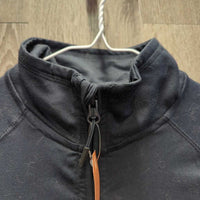 LS Fleece Shirt, 1/2 Zip Up *gc, v.hairy, seam puckers
