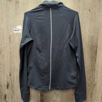 LS Fleece Shirt, 1/2 Zip Up *gc, v.hairy, seam puckers
