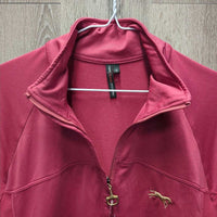 LS Fleece Shirt, 1/2 Zip Up, Bit Tag *gc, older, mnr hairy
