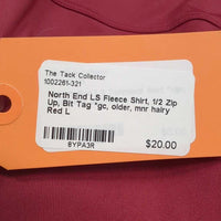 LS Fleece Shirt, 1/2 Zip Up, Bit Tag *gc, older, mnr hairy
