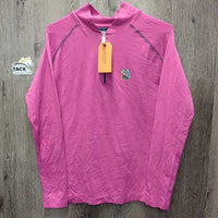 LS Shirt, 1/2 Zip Up *gc, mnr hair, pills, rubs & seam rubs
