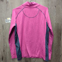 LS Shirt, 1/2 Zip Up *gc, mnr hair, pills, rubs & seam rubs
