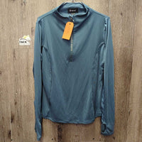 LS Sun Shirt, 1/2 Zip Up, Mesh Sleeves *vgc, mnr seam rubs
