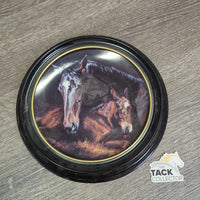 Winston Roland "First Born by Adeline Halvorson" #0337 Decorative Plate, Wood Frame *vgc, mnr dust

