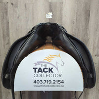 17" XW 6" Regal Dressage Saddle, Leather Cantle Cover, Air Panels, Rear Gusset Panels, Xlg Front Blocks, Flaps: 17"L x 12"W Serial #: 215 17 5
