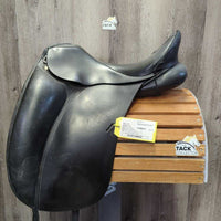 17" XW 6" Regal Dressage Saddle, Leather Cantle Cover, Air Panels, Rear Gusset Panels, Xlg Front Blocks, Flaps: 17"L x 12"W Serial #: 215 17 5
