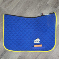 Quilt Baby Saddle Pad *vgc, mnr dirt, stains, rubs, Underside: dirty, hairy, rubbed, thick residue
