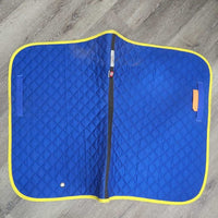 Quilt Baby Saddle Pad *vgc, mnr dirt, stains, rubs, Underside: dirty, hairy, rubbed, thick residue
