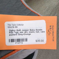 Quilt Jumper Baby Saddle Pad *vgc, mnr dirt, stains, hair, rubs, puckers
