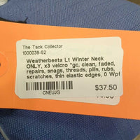 Lt Winter Neck ONLY, x3 velcro *gc, clean, faded, repairs, snags, threads, pills, rubs, scratches, thin elastic edges, 0 Wpf
