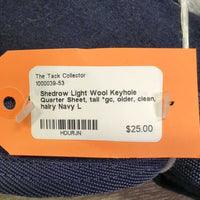 Light Wool Keyhole Quarter Sheet, tail *gc, older, clean, hairy

