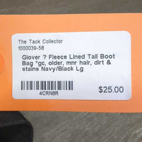 Fleece Lined Tall Boot Bag *gc, older, mnr hair, dirt & stains
