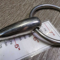 Hvy French Link Loose Ring Bit, flat center bar *vgc, clean, scuffs, scratches
