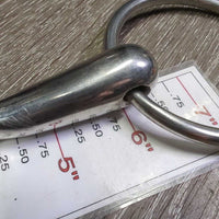 Hvy French Link Loose Ring Bit, flat center bar *vgc, clean, scuffs, scratches
