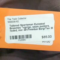 Euroseat Breeches *vgc/gc, seam puckers, faded, mnr dirt?residue
