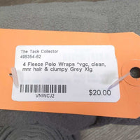 4 Fleece Polo Wraps *vgc, clean, mnr hair & clumpy
