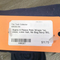 4 Fleece Polo Wraps *xc, clean, v.mnr hair, No Bag

