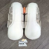 Pr "Breath Protection" Mesh Closed Boots *gc,clean?, stains, dingy, hairy velcro, mnr dirt, hair
