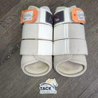 Pr "Breath Protection" Mesh Closed Boots *gc,clean?, stains, dingy, hairy velcro, mnr dirt, hair

