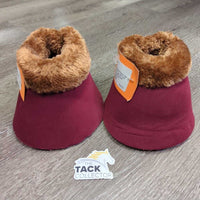 Pr Neoprene Fleece Top Bell Boots, velcro *vgc, mnr hair, dirt, rubbed, mnr pills, threads
