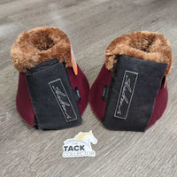 Pr Neoprene Fleece Top Bell Boots, velcro *vgc, mnr hair, dirt, rubbed, mnr pills, threads

