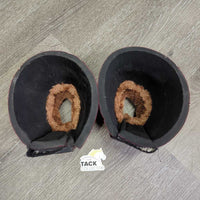 Pr Neoprene Fleece Top Bell Boots, velcro *vgc, mnr hair, dirt, rubbed, mnr pills, threads
