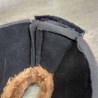 Pr Neoprene Fleece Top Bell Boots, velcro *vgc, mnr hair, dirt, rubbed, mnr pills, threads
